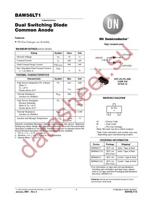 BAW56LT1 datasheet  